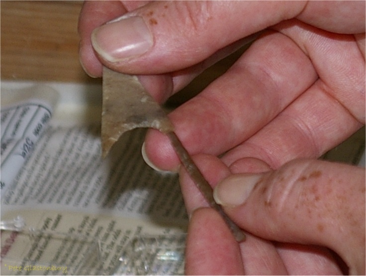 Marden Henge ripple-flaked arrowhead with barb 2010